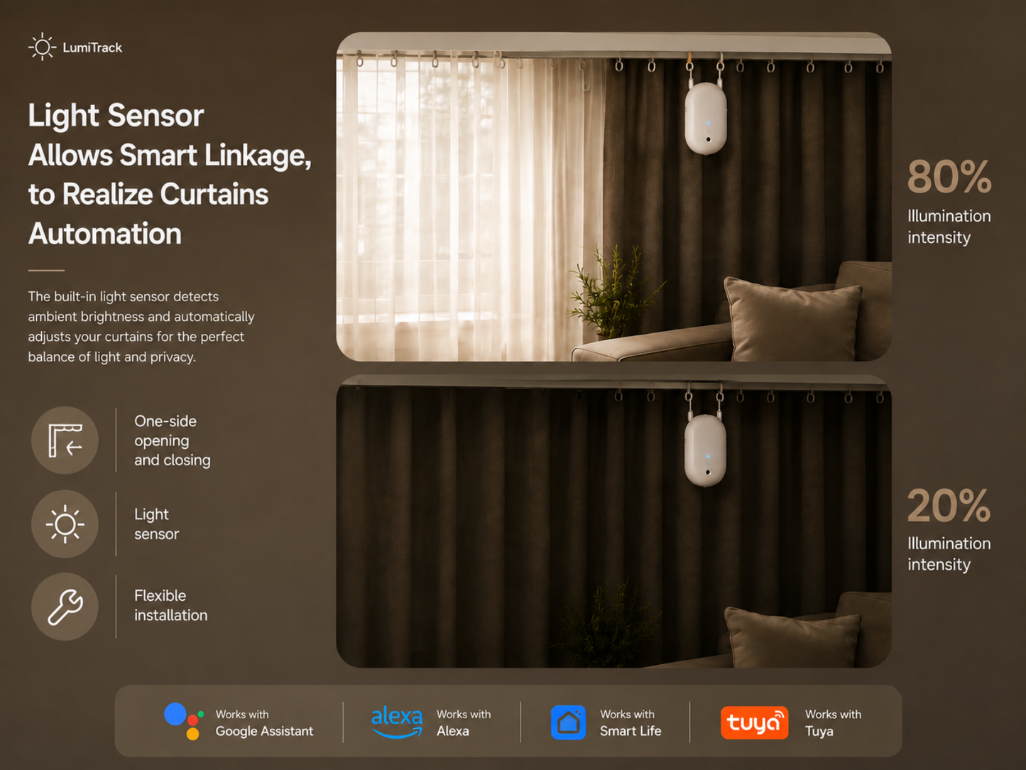LumiTrack™ Smart Curtain Robot