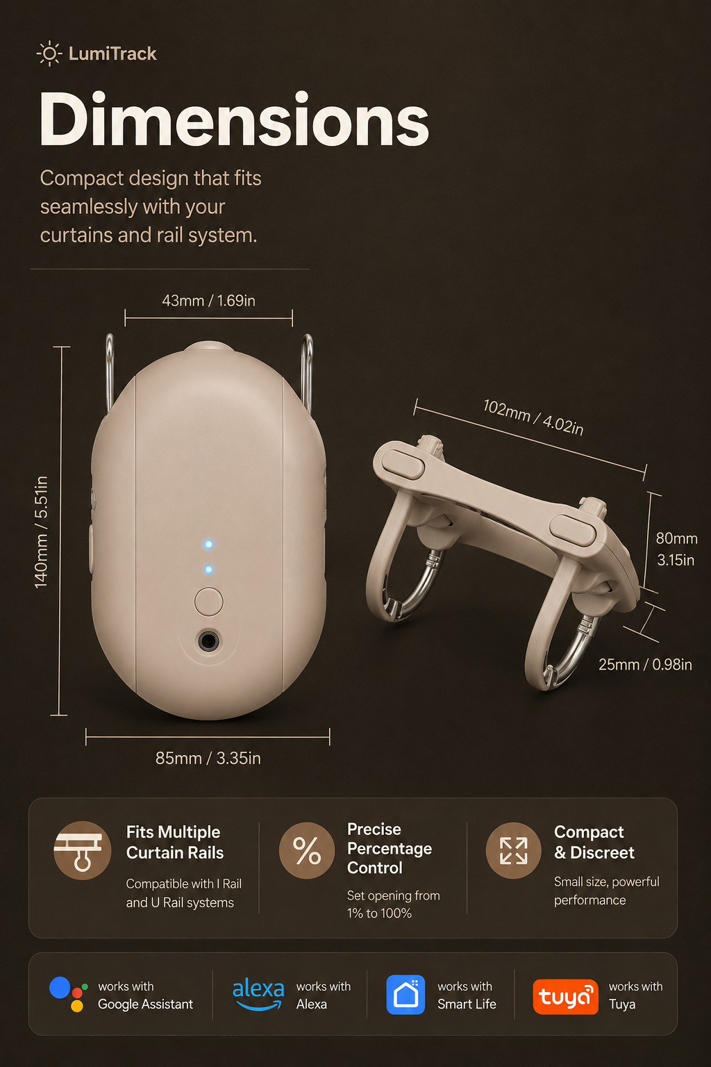 LumiTrack™ Smart Curtain Robot