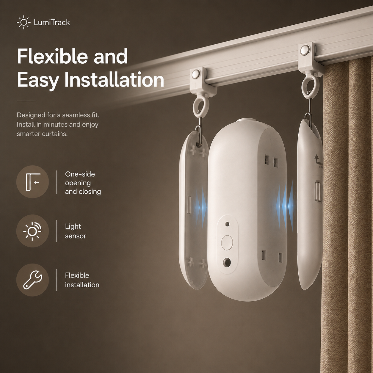 LumiTrack™ Smart Curtain Robot