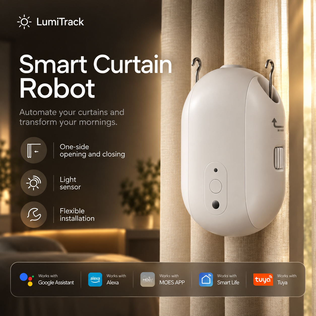 LumiTrack™ Smart Curtain Robot
