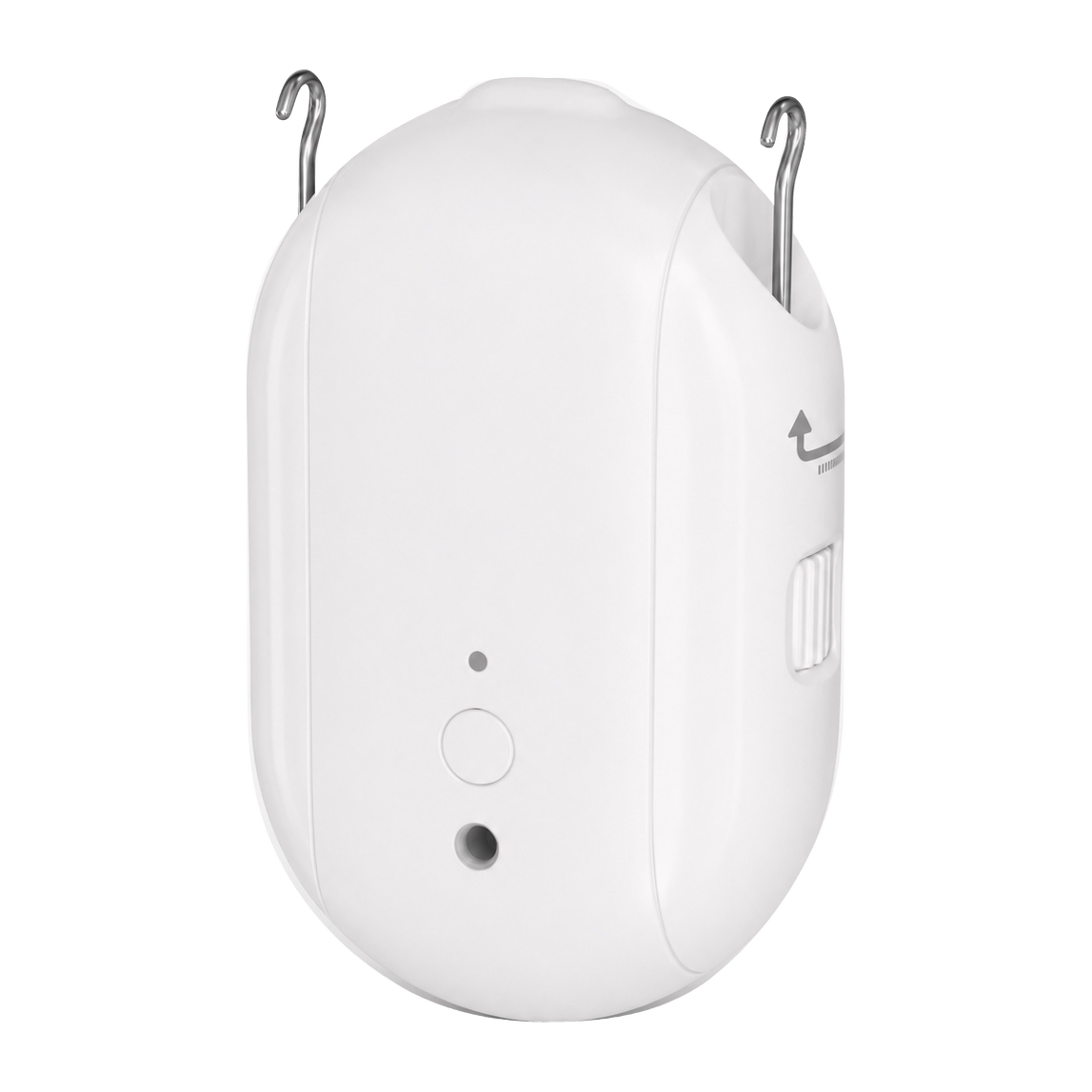LumiTrack Lite automatic curtain opener with two metal rail hooks
